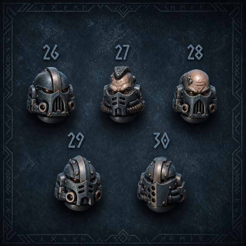 Primal Hounds - Heads #6 - 16k Resin - GreyTide Studio - Wolves / Space Warriors / Bitz / Tabletop / Wargaming / Grimdark image 1