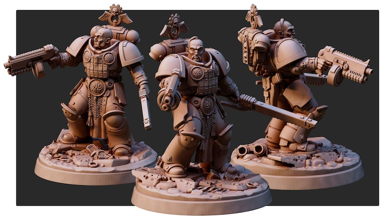 Space Knights Nomad | 16k Resin Miniatures | 28mm 32mm Tabletop Wargaming | Unpainted image 3