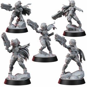 Coalition Trailseekers T1 | 16k hartsminiatyrer | 28 mm 32 mm bordsspel | Omålad bild 2