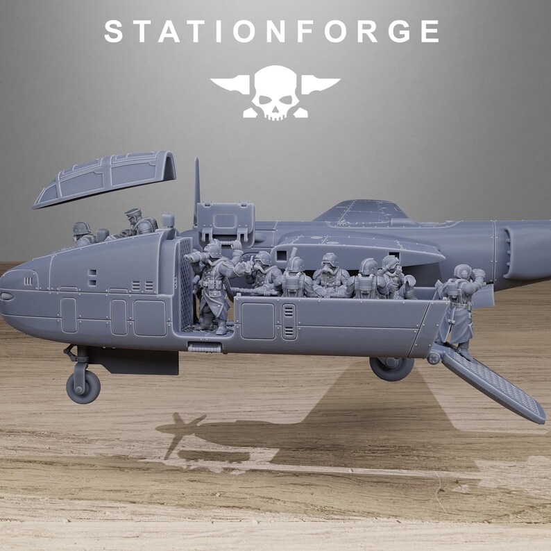Grimguard Vulture Plane | Station Forge 16k Resin Miniatures | 28 mm 32 mm Tabletop Wargaming | Unbemalt Bild 8
