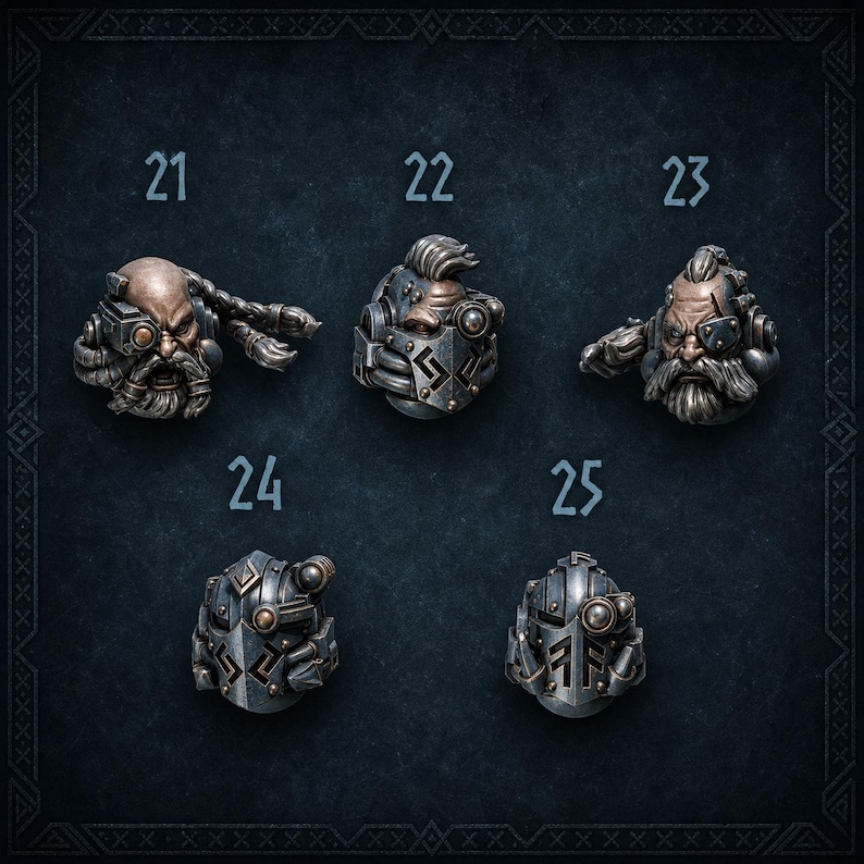 Primal Hounds - Heads #5 - 16k Resin - GreyTide Studio - Wolves / Space Warriors / Bitz / Tabletop / Wargaming / Grimdark image 1