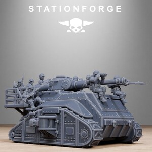 Freeguard artillerie minitank | Station Forge 16k harsminiaturen | 28 mm 32 mm tafelblad oorlogsspellen | Ongeverfd afbeelding 9