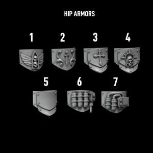 Eternal Pilgrims - Termi pack - Decorations & hip armors - GreyTide Studio - Holy Warriors / Bitz / Wargaming / Grimdark image 2