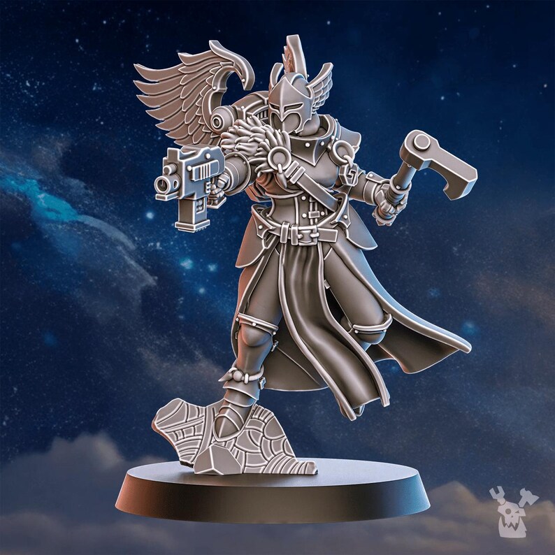 Valkyries Squad x5 | 16k Resin Miniatures | 28mm 32mm Tabletop Wargaming | Unpainted image 5
