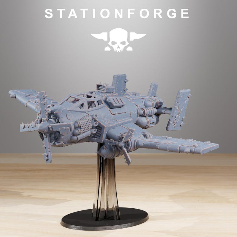 Orks Orkaz Plane | Station Forge 16k Resin Miniatures | 28mm 32mm Tabletop Wargaming | Unpainted image 5