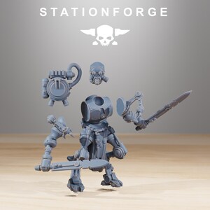 Miniaturas de resina Scavenger Runners / Station Forge 16k / 28 mm 32 mm para juegos de guerra de mesa / Sin pintar imagen 4