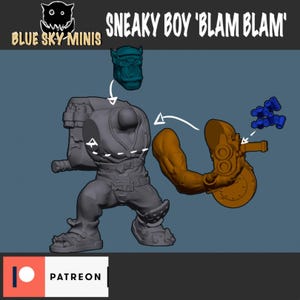 Sneaky Boy Blam Blam - Orch-karaktär - 16k Resin - Orcher / Bordspel / Krigsspel / Grimdark bild 3