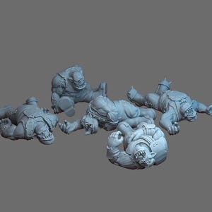Ork corpses | 16k resin miniatures | 28mm 32mm tabletop wargaming | unpainted image 2