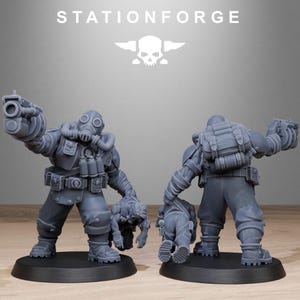 Grimguard Jungle Fighter Mutants | Station Forge 16k Resin Miniatures | 28mm 32mm Tabletop Wargaming | Unpainted image 3