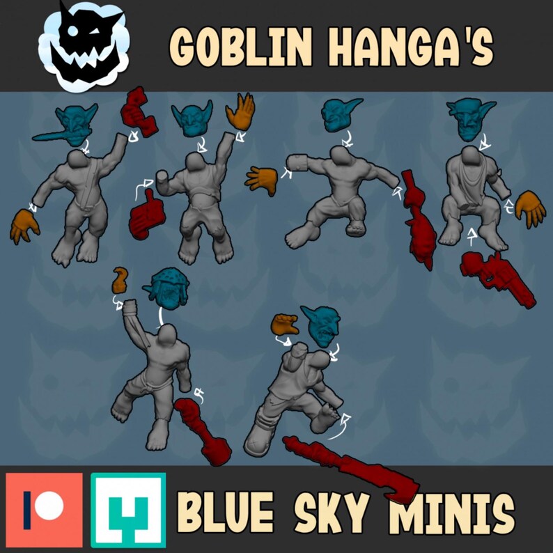 Hangares Goblin - Cenário Orc - Resina 16k - Blue Sky Minis - Orcs / Jogos de Mesa / Wargaming / Grimdark imagem 3