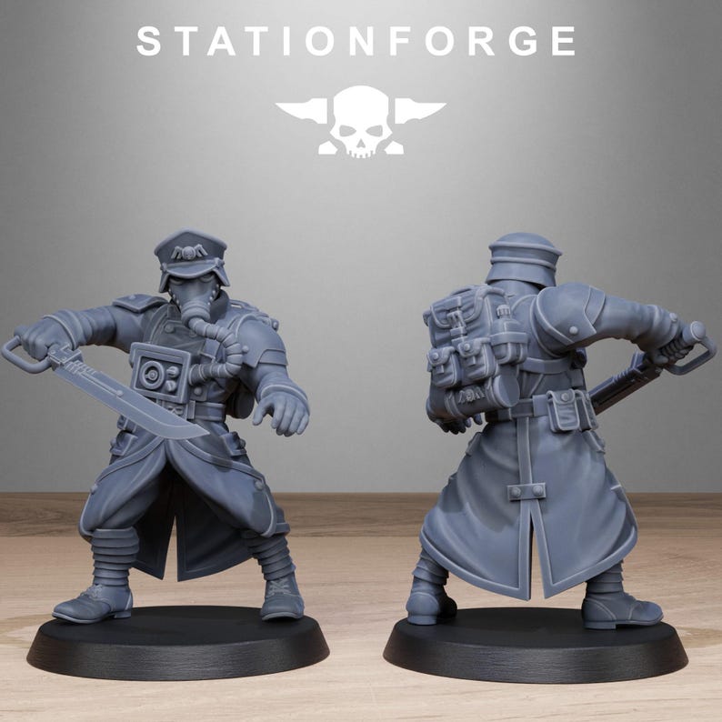 Grimguard Vigils | Station Forge 16k Resin Miniatures | 28mm 32mm Tabletop Wargaming | Unpainted image 7
