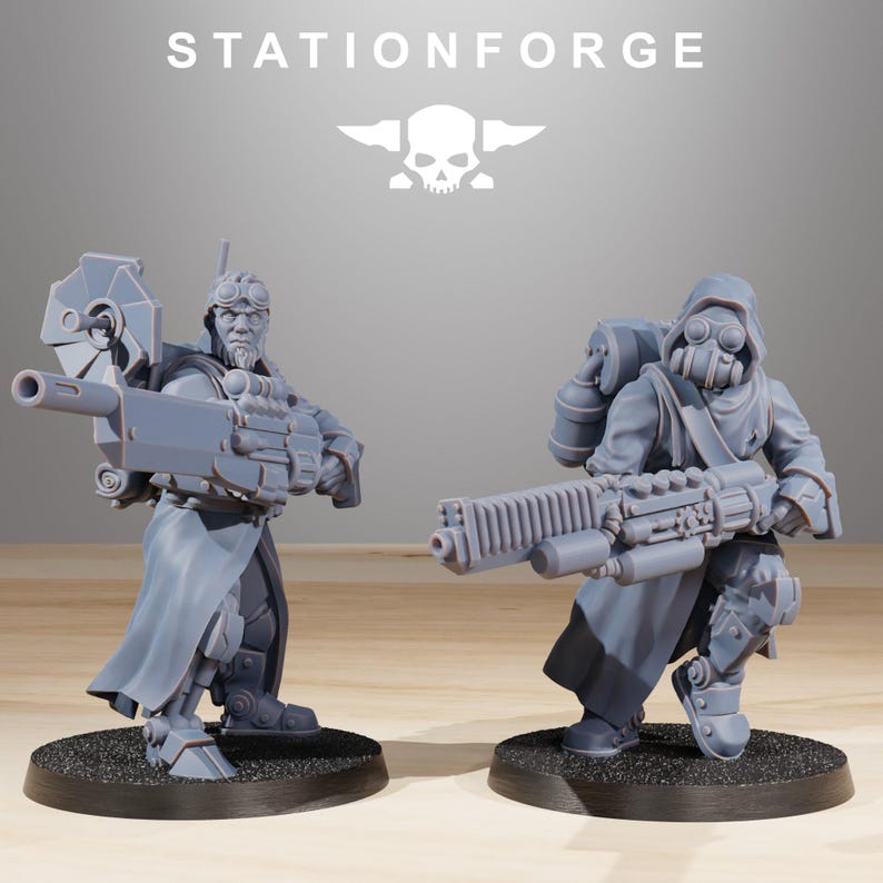 Scavenger Infantry Builder Kit | Station Forge 16k Resin Miniatures | 28mm 32mm Tabletop Wargaming | Unpainted image 8