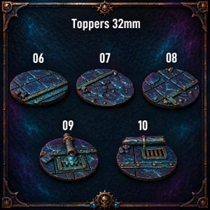 Anvil Wardens - Toppers 32mm 2 - 16k Resin - GreyTide Studio - Drakes / Space Warriors / Bitz / Tabletop / Wargaming / Grimdark image 1