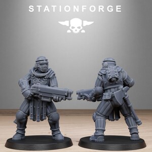 Naves espaciales Grimcorp / Station Forge 16k Miniaturas de resina / 28 mm 32 mm Juegos de guerra de mesa / Sin pintar imagen 8