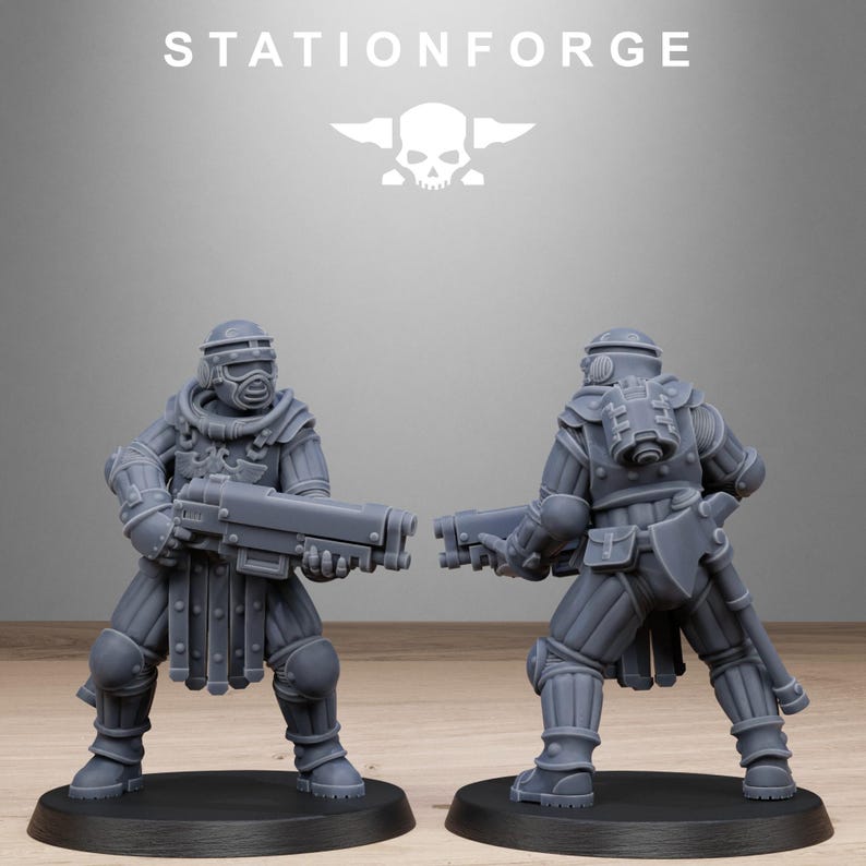 Naves espaciales Grimcorp / Station Forge 16k Miniaturas de resina / 28 mm 32 mm Juegos de guerra de mesa / Sin pintar imagen 8