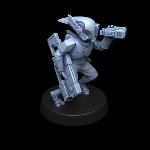 Coalition Stealth Suits Scouts | 16k Resin Miniatures | 28mm 32mm Tabletop Wargaming | Unpainted image 4