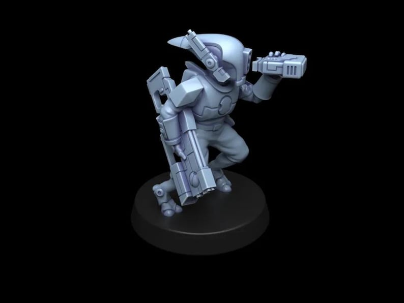 Coalition Stealth Suits Scouts | 16k Resin Miniatures | 28mm 32mm Tabletop Wargaming | Unpainted image 4