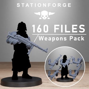 Grimguard German Weapons Pack | Station Forge 16k Resin Miniatures | 28mm 32mm Tabletop Wargaming | Unpainted image 2