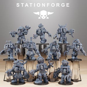 Orks Orkaz Steelbrutes | Station Forge 16k Resin Miniatures | 28mm 32mm Tabletop Wargaming | Unpainted image 2