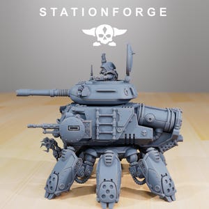 Schadevoertuigtank | Station Forge 16k Resin Miniatures | 28 mm 32 mm Tafelblad Wargaming | Ongeverfd afbeelding 3