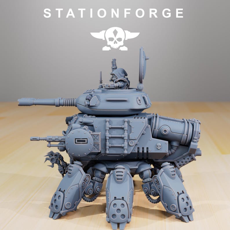 Schadevoertuigtank | Station Forge 16k Resin Miniatures | 28 mm 32 mm Tafelblad Wargaming | Ongeverfd afbeelding 3