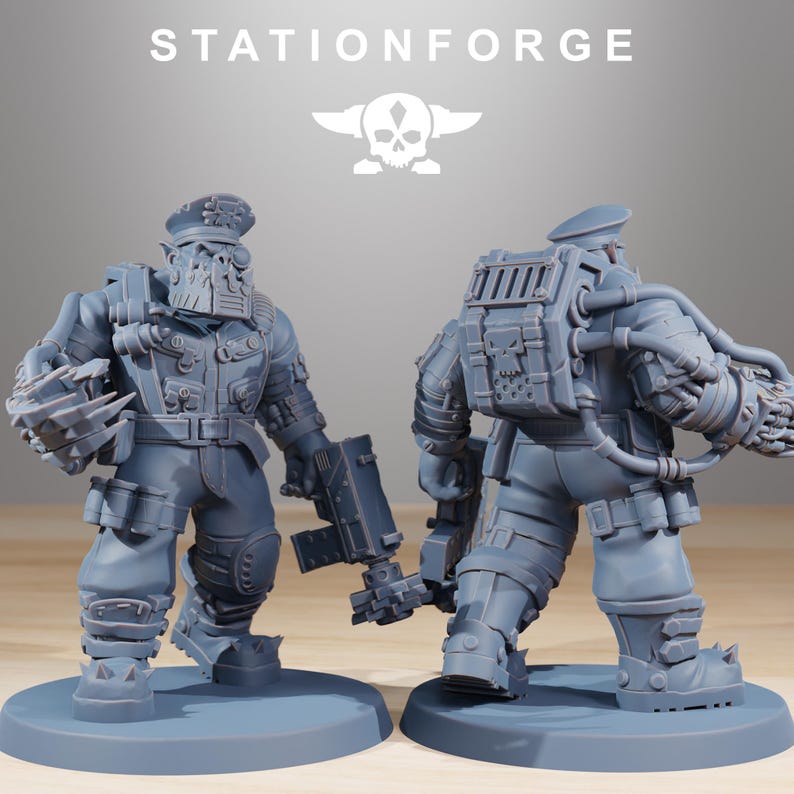 Orks Orkaz Skillers | Station Forge 16k Resin Miniatures | 28mm 32mm Tabletop Wargaming | Unpainted image 4