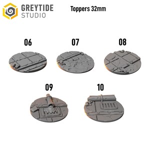 Anvil Wardens - Toppers 32mm 2 - 16k Resin - GreyTide Studio - Drakes / Space Warriors / Bitz / Tabletop / Wargaming / Grimdark image 2
