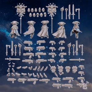 White Fangs Hunters Build Kit | 16k Resin Miniatures | 28mm 32mm Tabletop Wargaming | Unpainted image 5