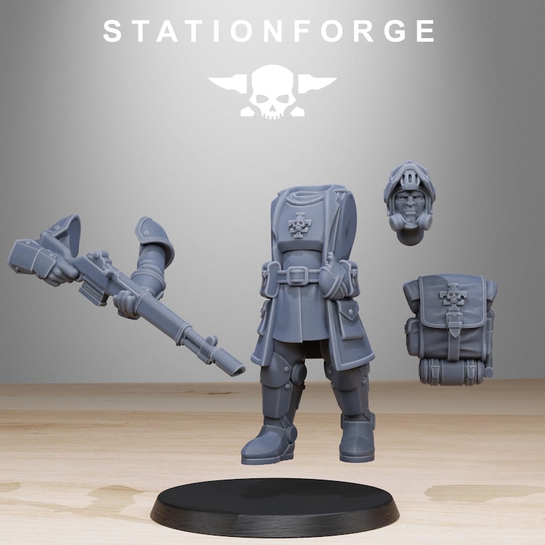 Royalguard Patrol | Station Forge 16k Resin Miniatures | 28mm 32mm Tabletop Wargaming | Unpainted image 9
