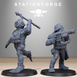 Grimguard-Taucher | Station Forge 16k Resin-Miniaturen | 28 mm/32 mm Tabletop-Wargaming | Unbemalt Bild 7