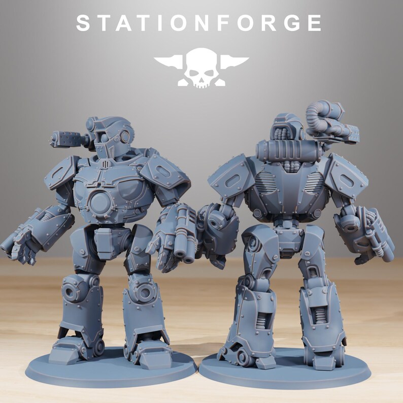 Scavenger Droitex MK3 / Station Forge Miniature in resina 16k / 28 mm 32 mm Wargaming da tavolo / Non dipinte immagine 5