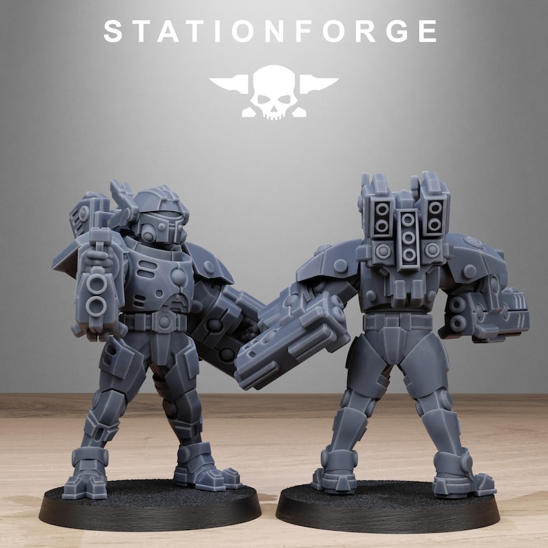 Miniaturas de resina Tarion con blindaje pesado / Station Forge 16k / 28 mm 32 mm para juegos de mesa / sin pintar imagen 10