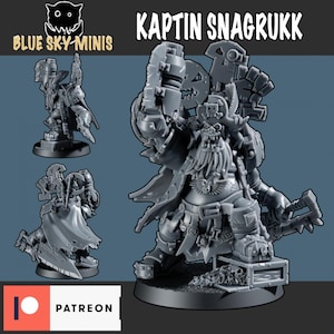 Kaptin Snagrukk - Orc Character - 16k Resin - Orcs / Tabletop / Wargaming / Grimdark 画像 2