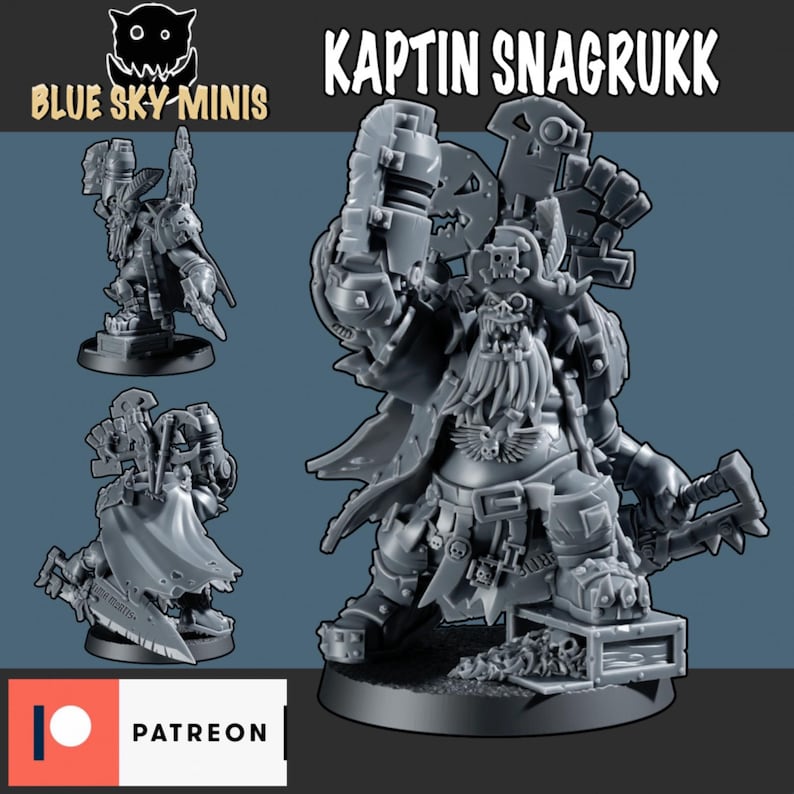 Kaptin Snagrukk - Orc Character - 16k Resin - Orcs / Tabletop / Wargaming / Grimdark 画像 2