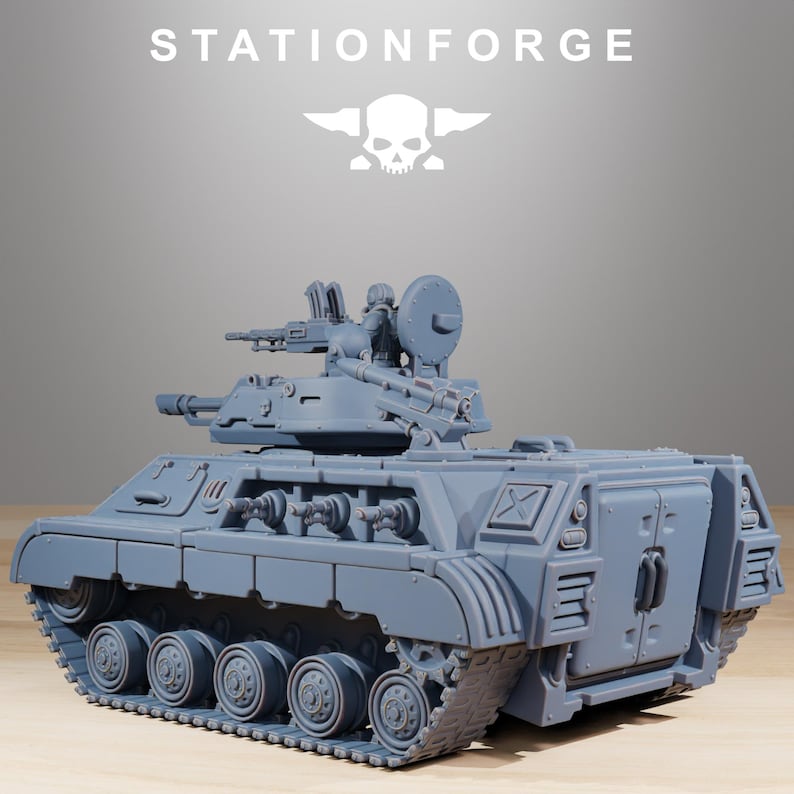 GrimGuard-Unterstützungspanzer | Station Forge 16k Resinminiaturen | 28 mm/32 mm Tabletop-Wargaming | Unbemalt Bild 4