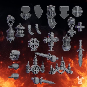 Pactum Aeternum Crusader Dekor - 16k Resin - DakkaDakka - Templerkrieger / Bitz / Tabletop / Wargaming / Grimdark Bild 2