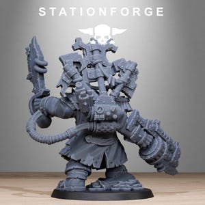 Orks Orkaz Pirate | Station Forge 16k Resin Miniatures | 28 mm 32 mm Bordsskiva Krigsspel | Omålad bild 5