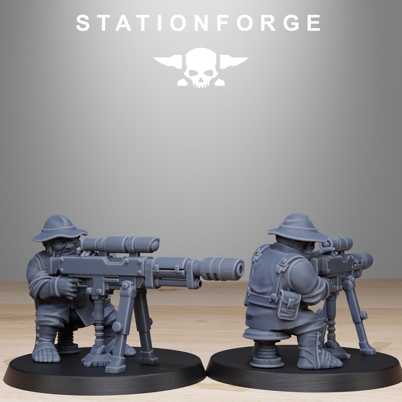 GrimGuard Skulldart Trappers | Station Forge 16k Resin-Miniaturen | 28 mm/32 mm Tabletop-Wargaming | Unbemalt Bild 7