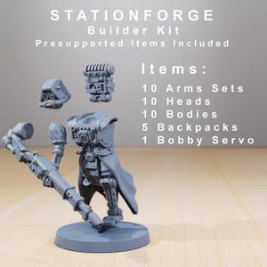Scavenger Scouts Rebor | Station Forge 16k Resin Miniatures | 28mm 32mm Tabletop Wargaming | Unpainted image 5