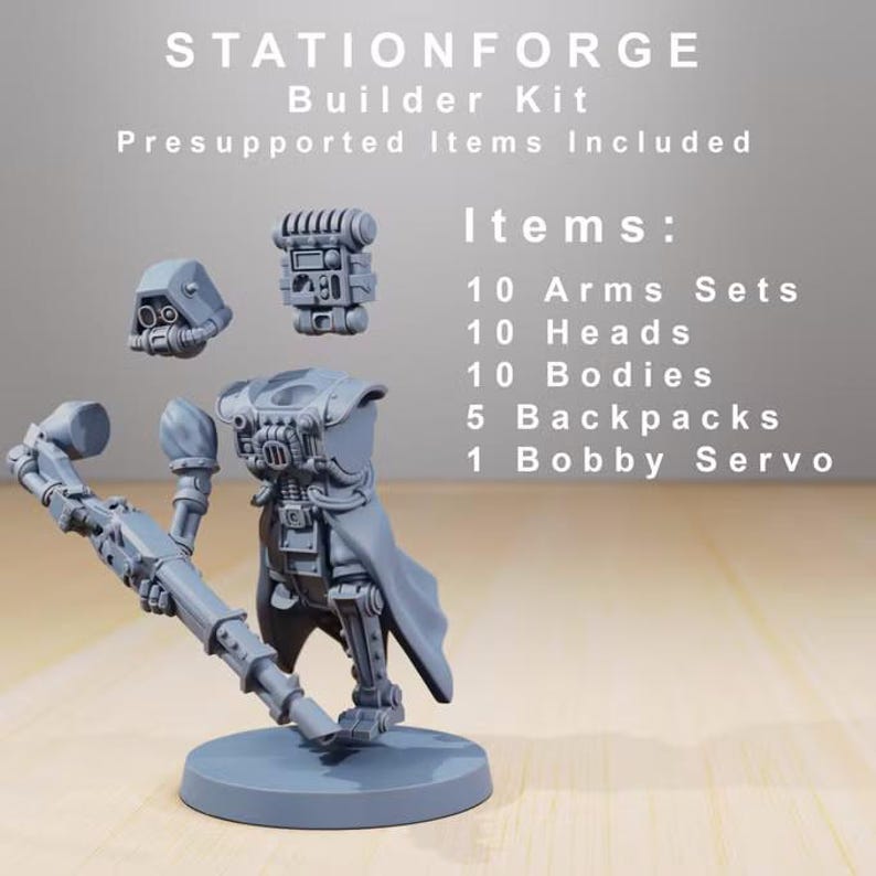 Scavenger Scouts Rebor | Station Forge 16k Resin Miniatures | 28mm 32mm Tabletop Wargaming | Unpainted image 5