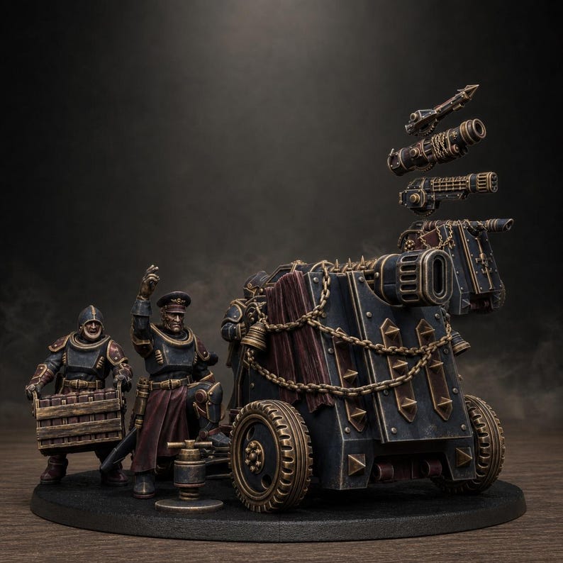 Royalguard Light Artillery | Station Forge 16k Resin Miniatures | 28mm 32mm Tabletop Wargaming | Unpainted image 1