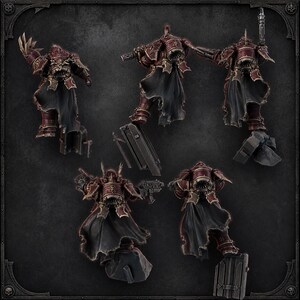 Indivisible Legion Warriors – Modulares 5-Modell-Trupp-Set, 16K Resin-Miniatur Bild 2