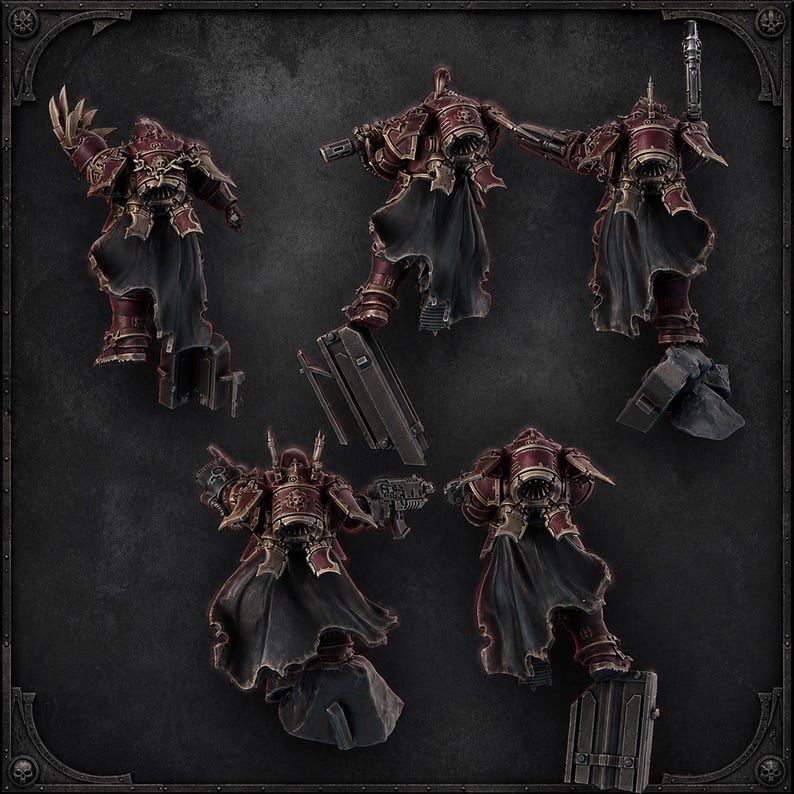 Indivisible Legion Warriors – Modulares 5-Modell-Trupp-Set, 16K Resin-Miniatur Bild 2