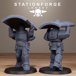 Solaris Shielders | Station Forge 16k Resin Miniatures | 28mm 32mm Tabletop Wargaming | Unpainted image 6