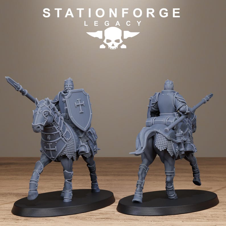 Caballería Legacy Thorncrest / Station Forge 16k Miniaturas de resina / 28 mm 32 mm Juegos de guerra de mesa / Sin pintar imagen 10