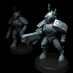 Trajes de sigilo Coalition EX15 / Miniaturas de resina 16k / 28 mm 32 mm para juegos de guerra de mesa / Sin pintar imagen 5