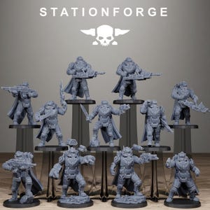 Vaskar Heavy Squad | Station Forge 16k Resin Miniatures | 28mm 32mm Tabletop Wargaming | Unpainted image 2