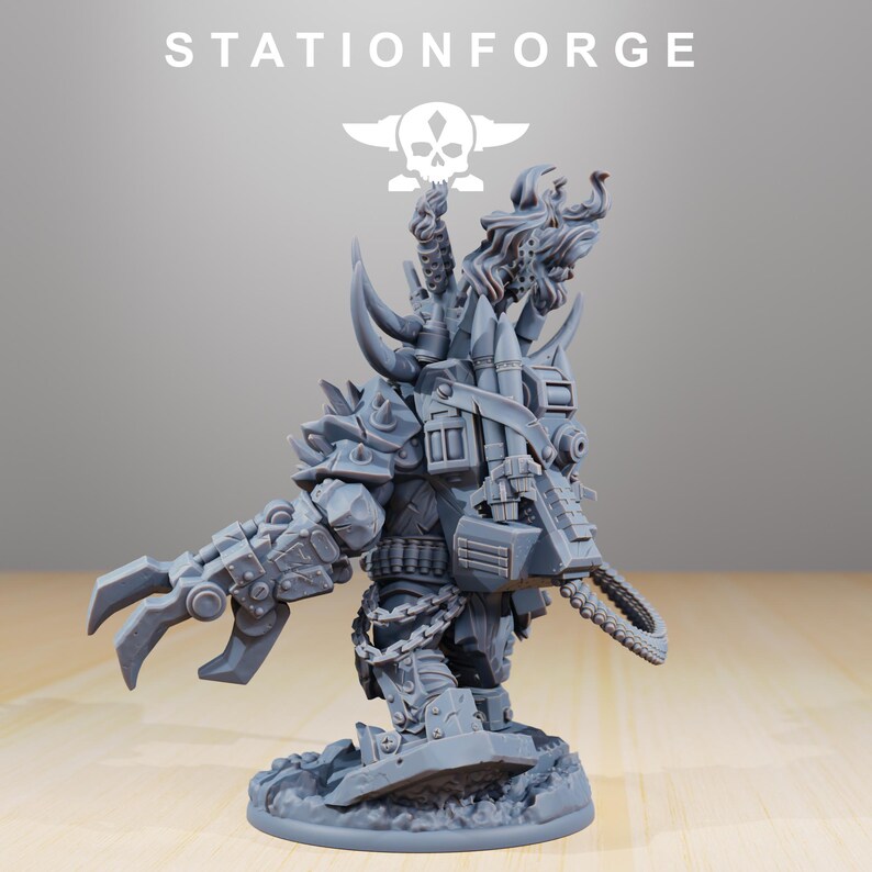 Orchi Orkaz Grand Nutta / Station Forge Miniature in resina 16k / 28 mm 32 mm Wargaming da tavolo / Non dipinte immagine 4