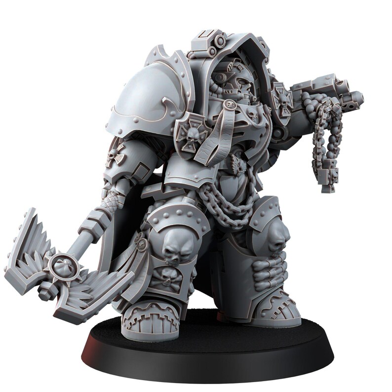 Predicador Exolothreftis de los Caballeros Espaciales / Miniaturas de resina 16k / 28 mm 32 mm para juegos de mesa / Sin pintar imagen 3