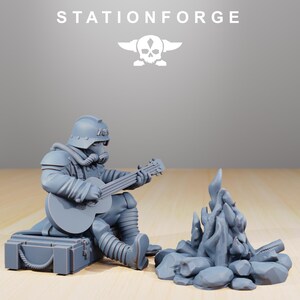 Grimguard Comrades | Station Forge 16k Resin Miniatures | 28mm 32mm Tabletop Wargaming | Unpainted image 2